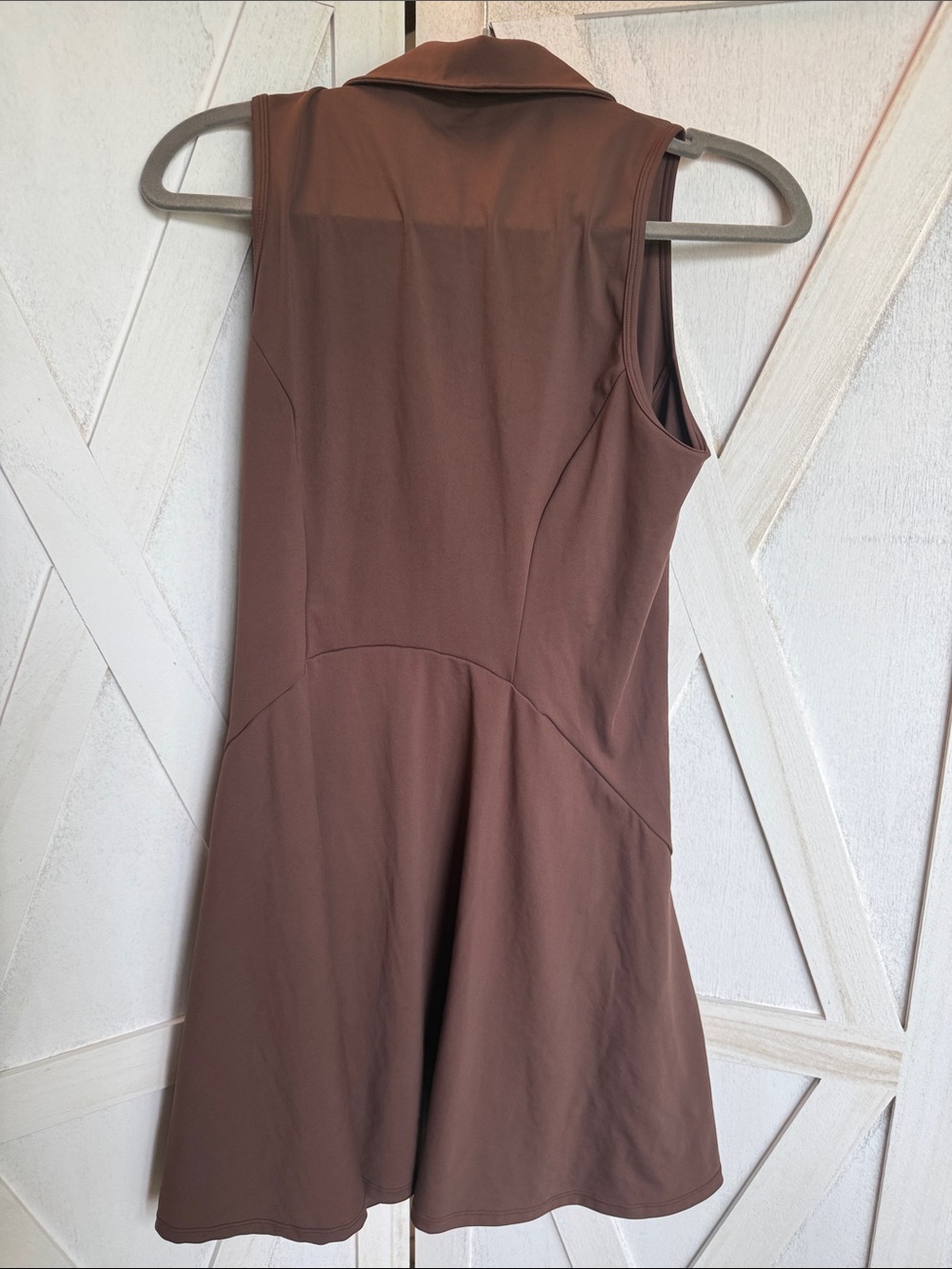 ALO Yoga Sleeveless Polo Dress in Chocolate Brown - Picture 3 of 3